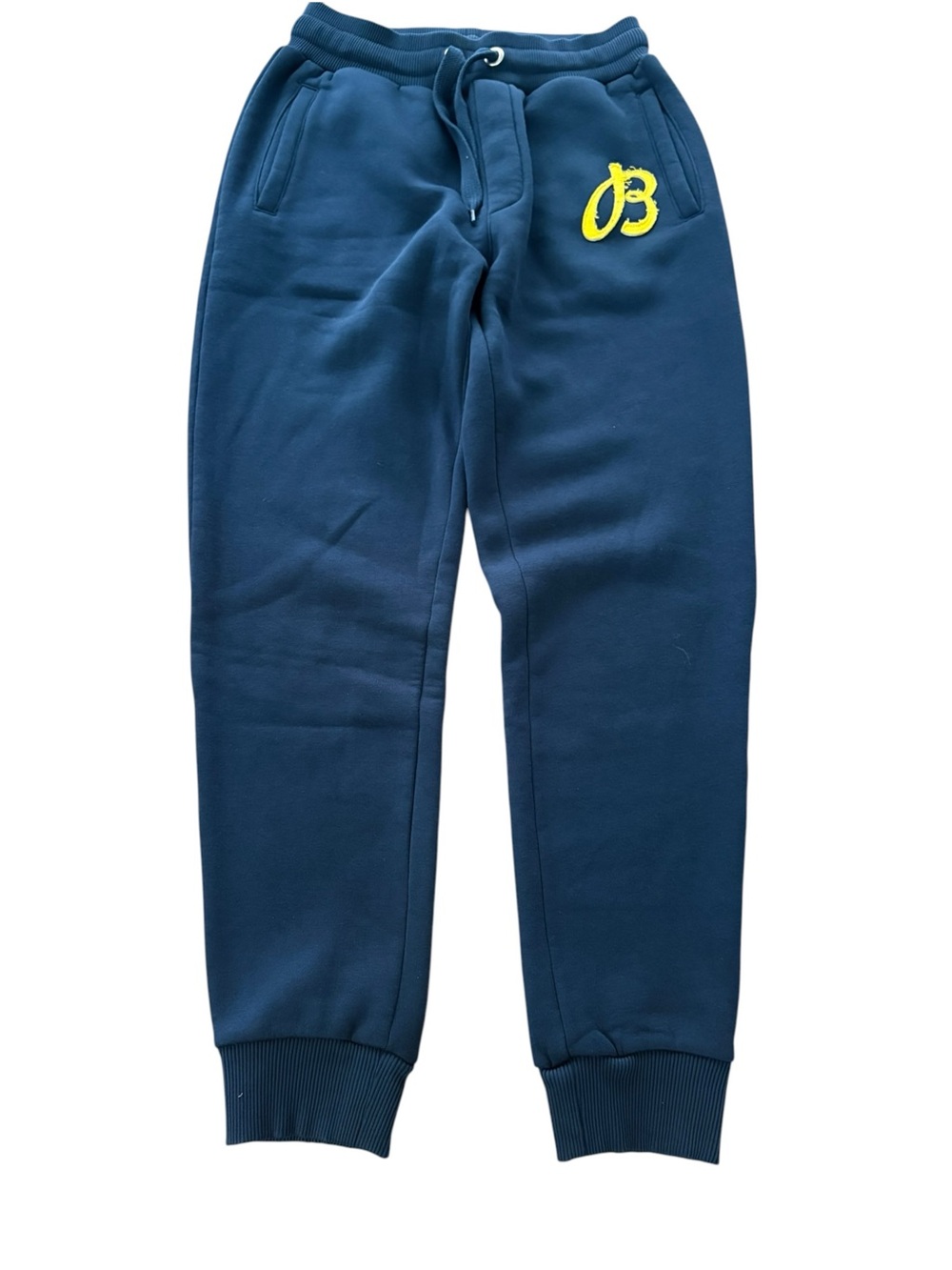 Breitling 1884 Luxury Apparel Sweatpants Mens Medium Navy Blue Yellow Logo VIP
